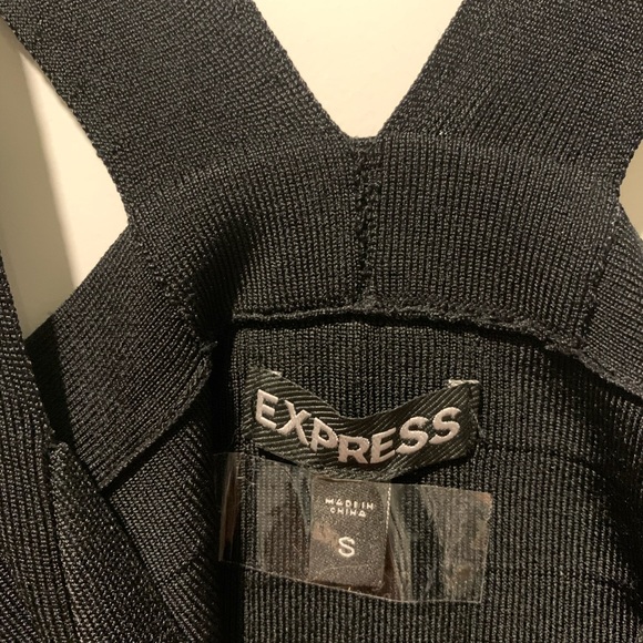 EXPRESS Black Bandage Dress    Like New Worn Once - Picture 5 of 5
